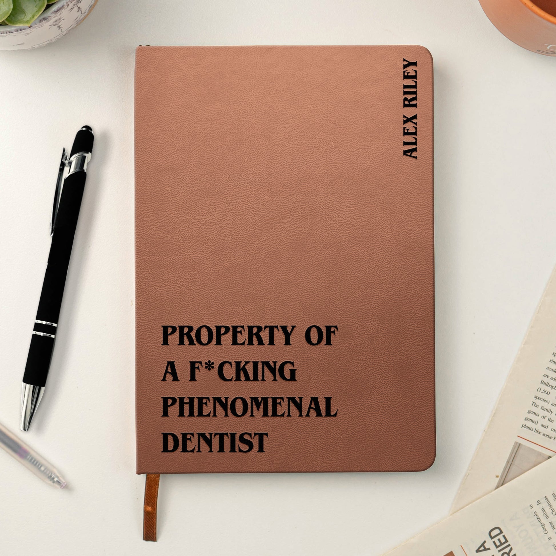 Personalized Leather Notebook for Professionals with Funny Quote - Gift for Any Occasion Stationery MagicInPrints