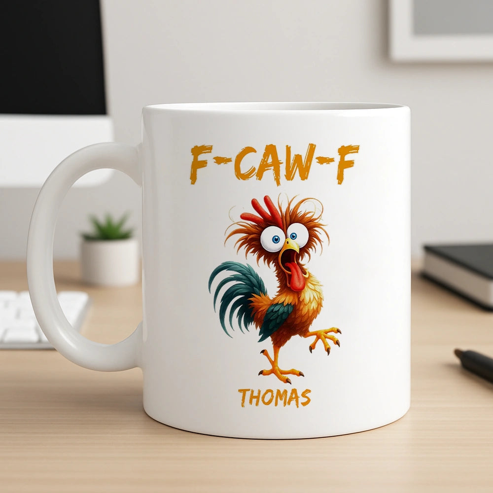 Personalized Funny Coffee Mug for Adults with Rooster Design - Gift for Home or Office Cup MagicInPrints
