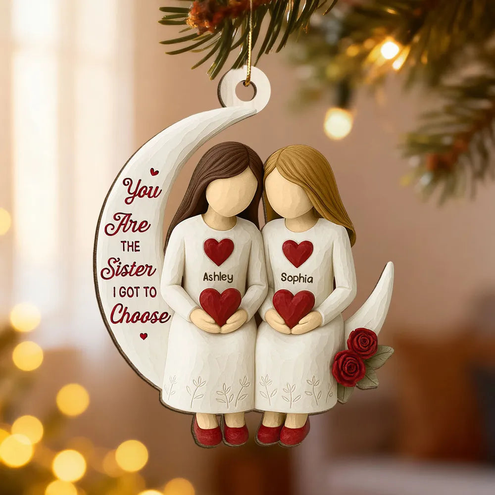 Personalized Sister Ornament for Best Friends - Heartfelt Christmas Gift Ornament MagicInPrints