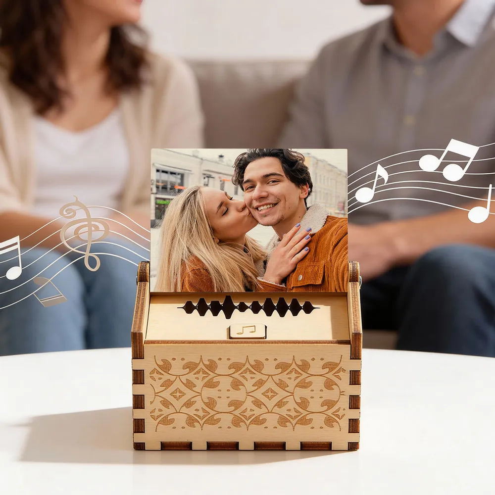 Custom Photo Music Box for Couples - Romantic Gift Idea Plaque MagicInPrints