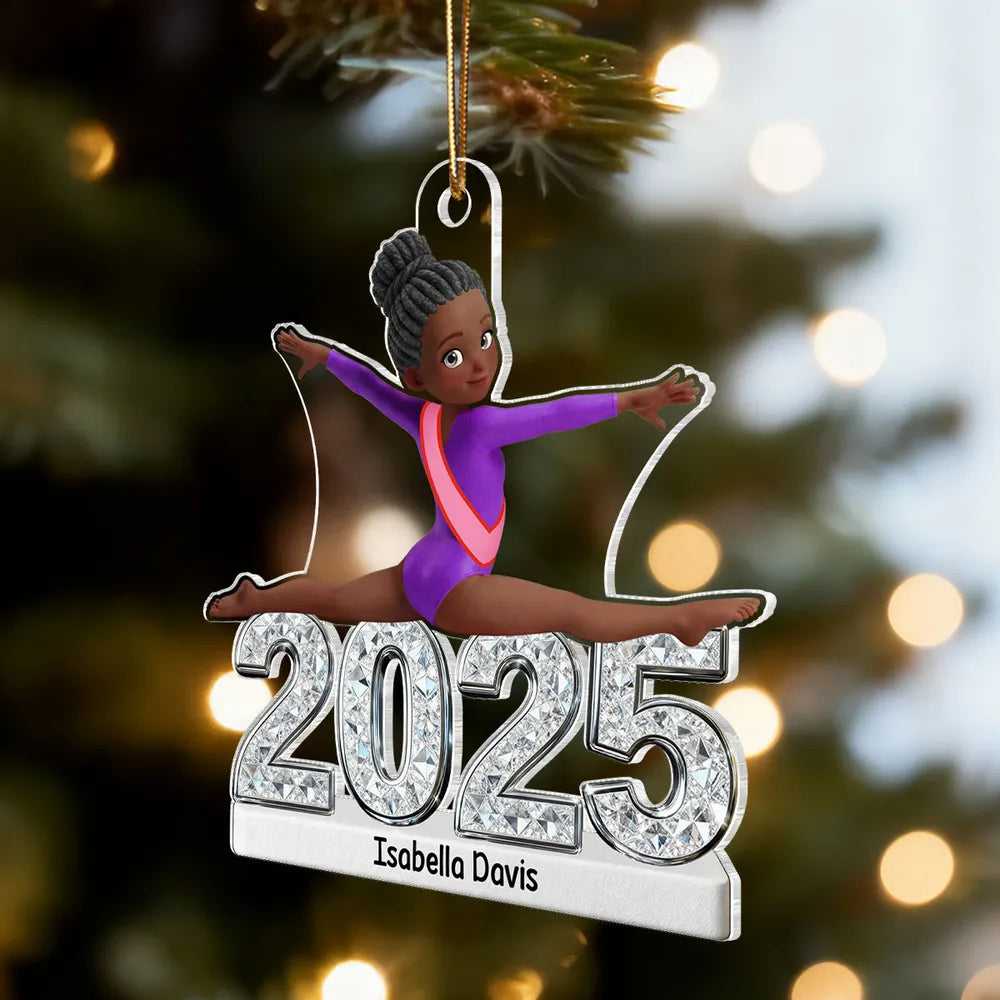 Personalized Gymnastics Christmas Ornament for Kids - Custom Year 2026 Ornament MagicInPrints