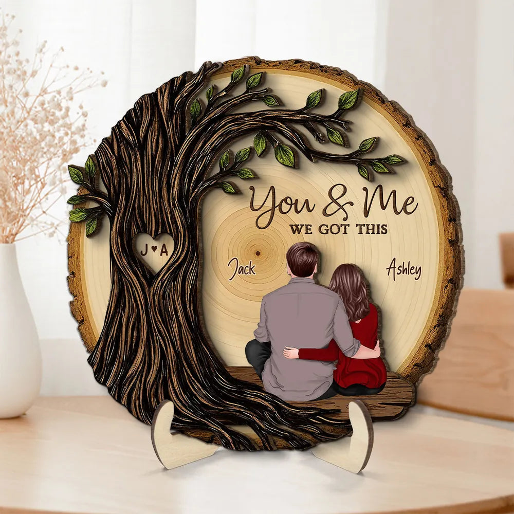 Personalized Wooden Couple Plaque for Anniversary or Wedding - Romantic Gift Plaque MagicInPrints