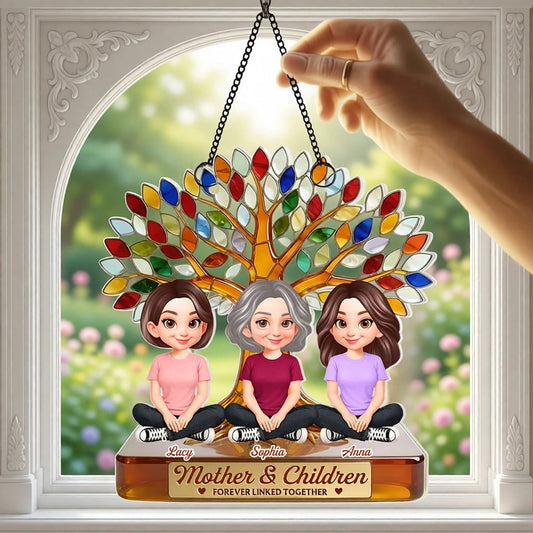 Personalized Family Tree Suncatcher for Mothers - Custom Gift for Mother's Day Ornament MagicInPrints