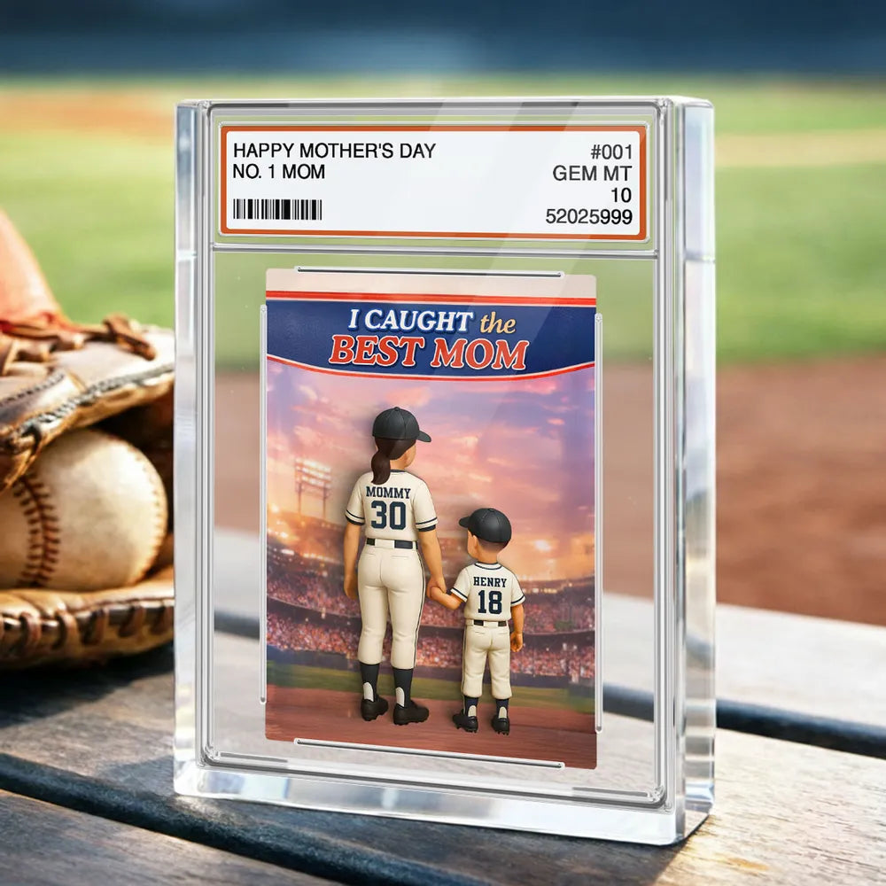 Personalized Baseball Mom Plaque for Mother's Day - Custom Family Gift Plaque MagicInPrints