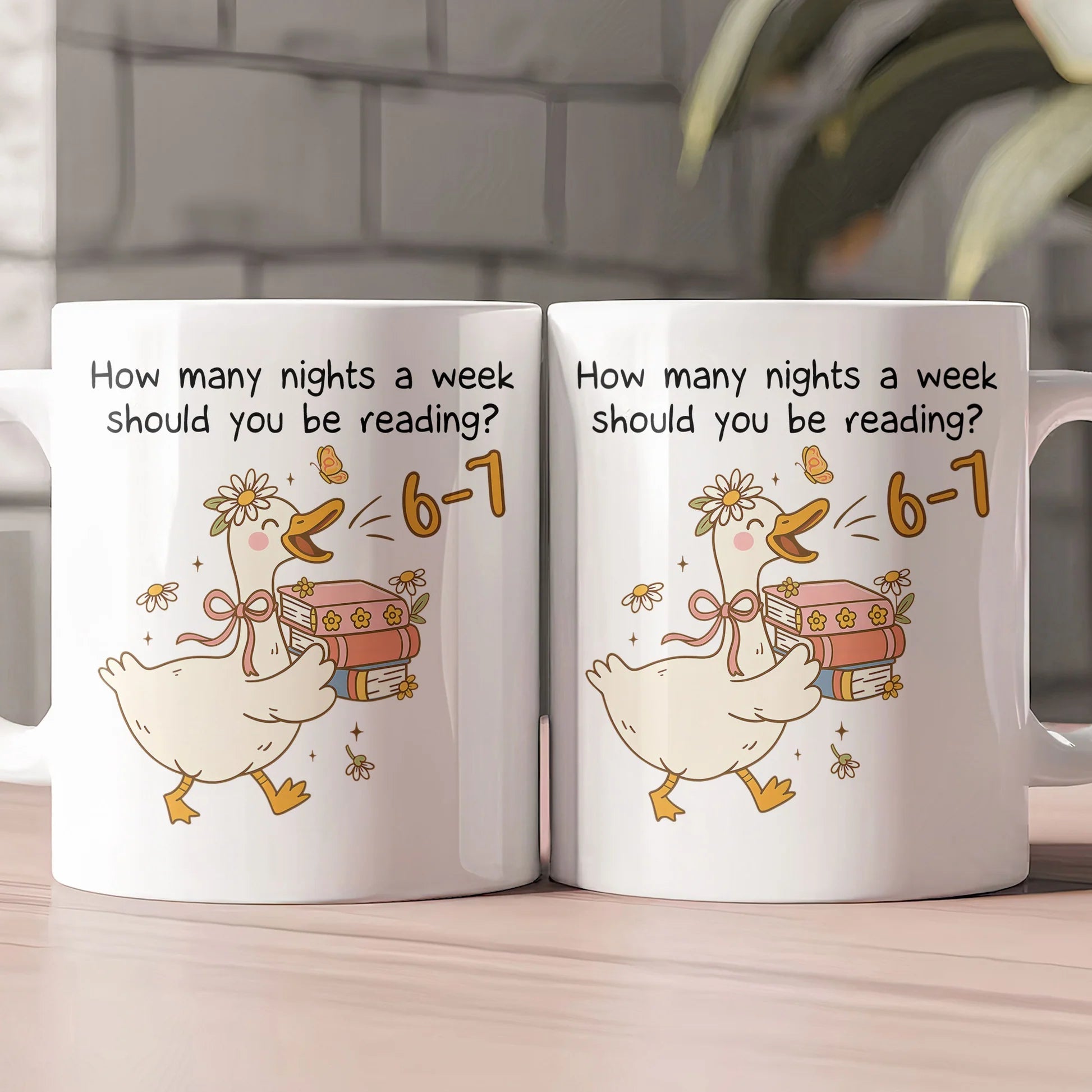 Personalized Funny Duck Mug for Book Lovers - Perfect Reading Gift Cup MagicInPrints