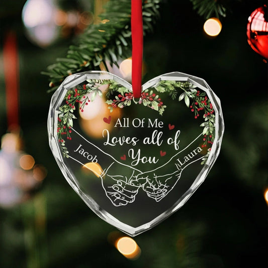 Personalized Heart Ornament for Couples with Custom Names - Christmas Gift Ornament MagicInPrints