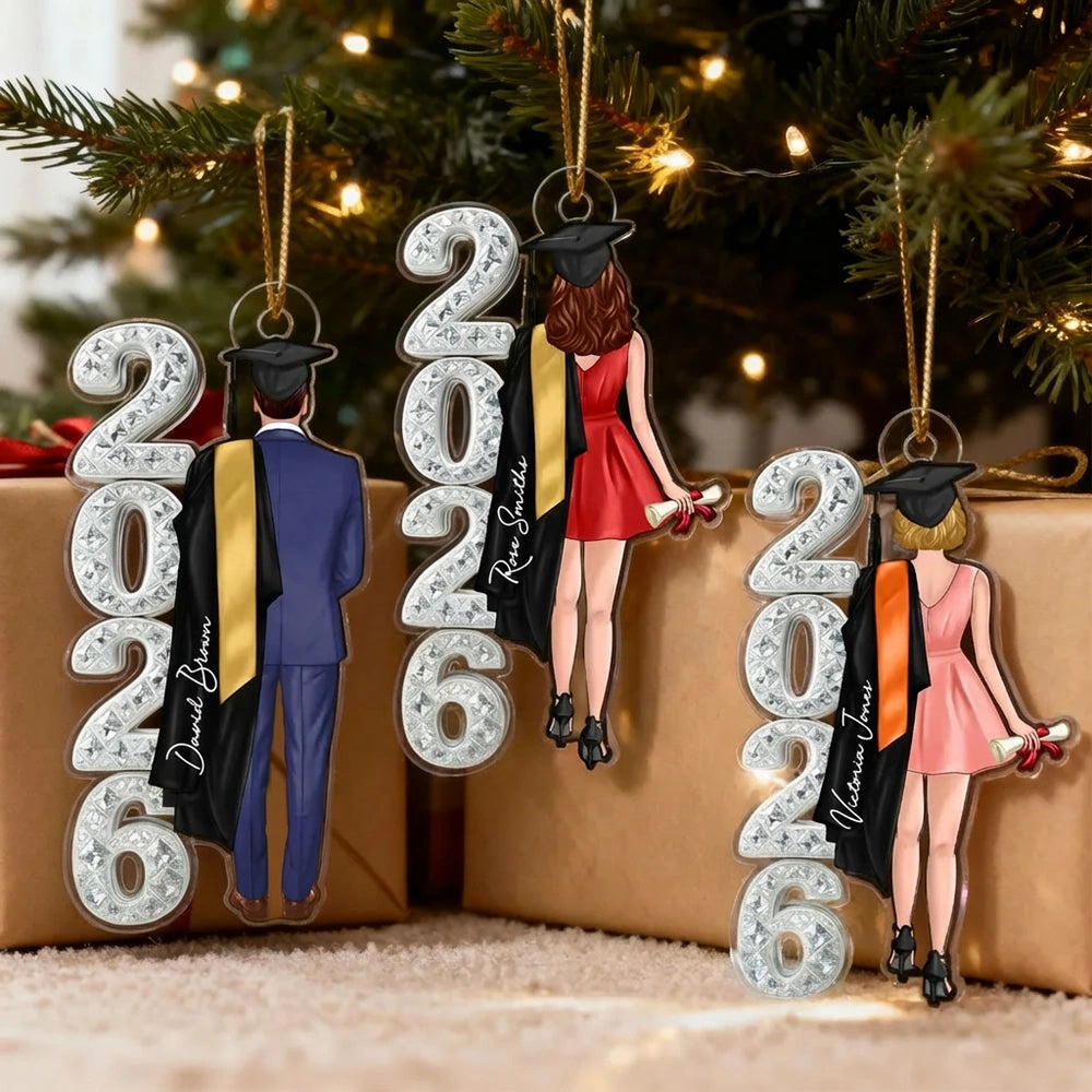 Personalized Graduation Ornament 2026 for Graduates - Customizable Keepsake Gift Ornament MagicInPrints