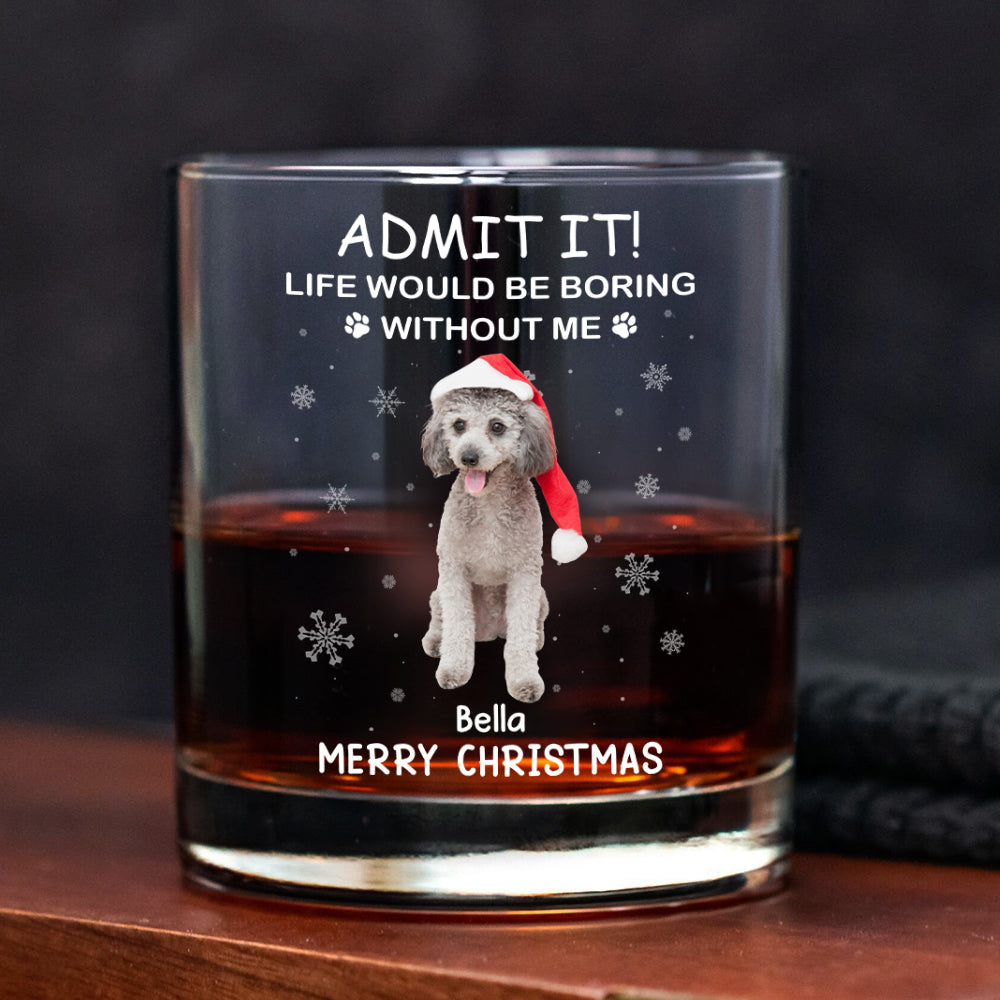Personalized Dog Lover Whiskey Glass - Christmas Gift Cup MagicInPrints