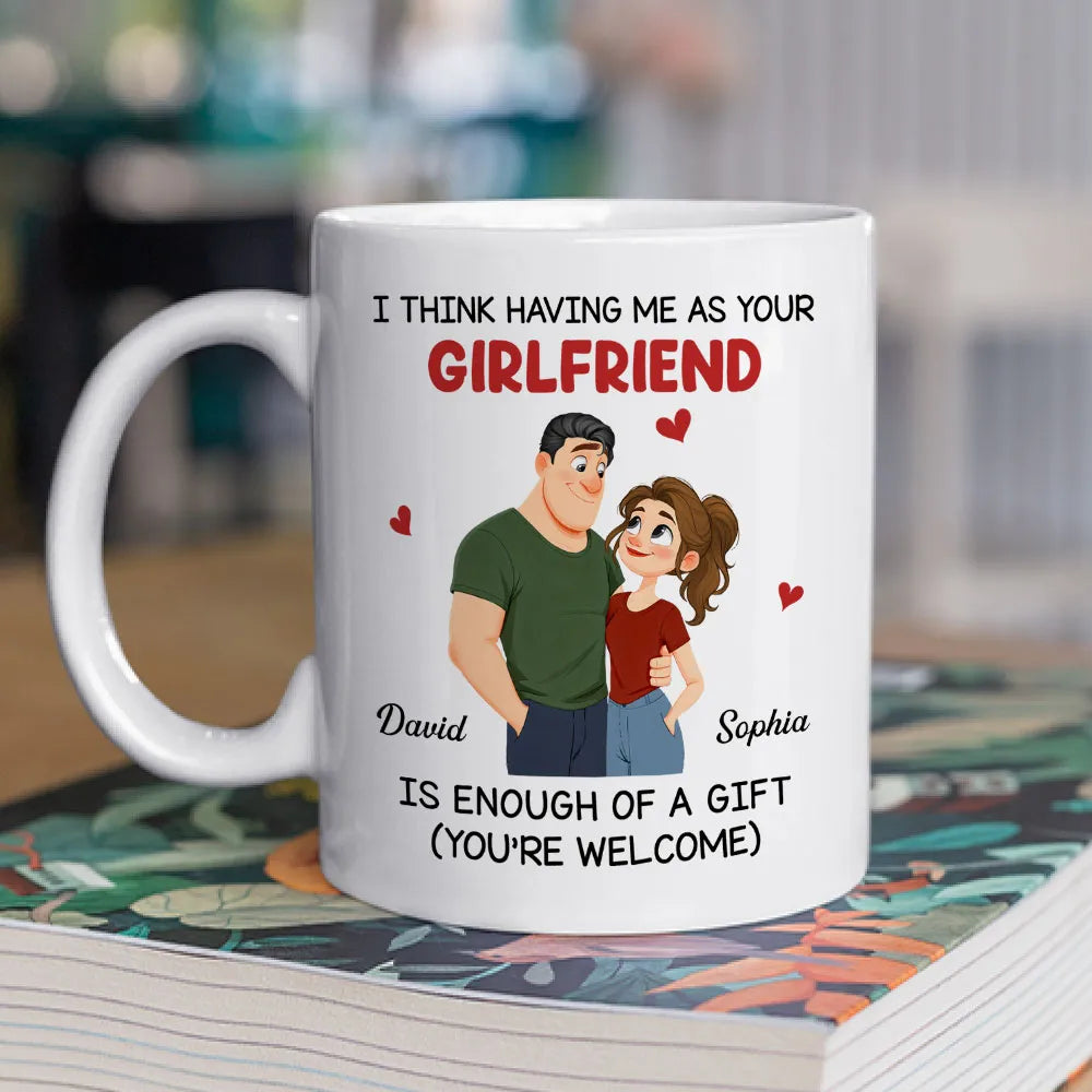 Personalized Girlfriend Mug for Couples - Romantic Gift Cup MagicInPrints