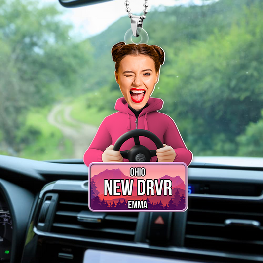 Personalized New Driver Car Ornament - Fun and Unique Gift for New Drivers Ornament PopCulturePrints