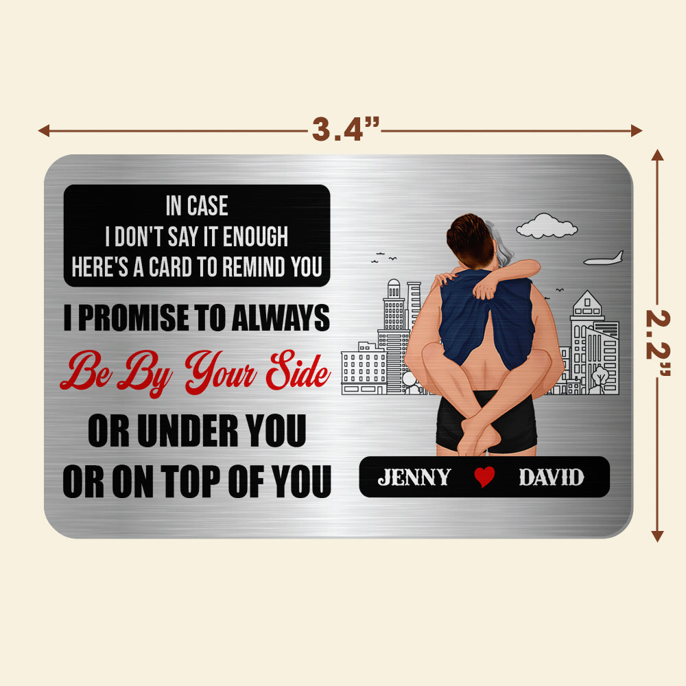 Personalized Couple Wallet Card - Be By Your Side Wallet Card PopCulturePrints