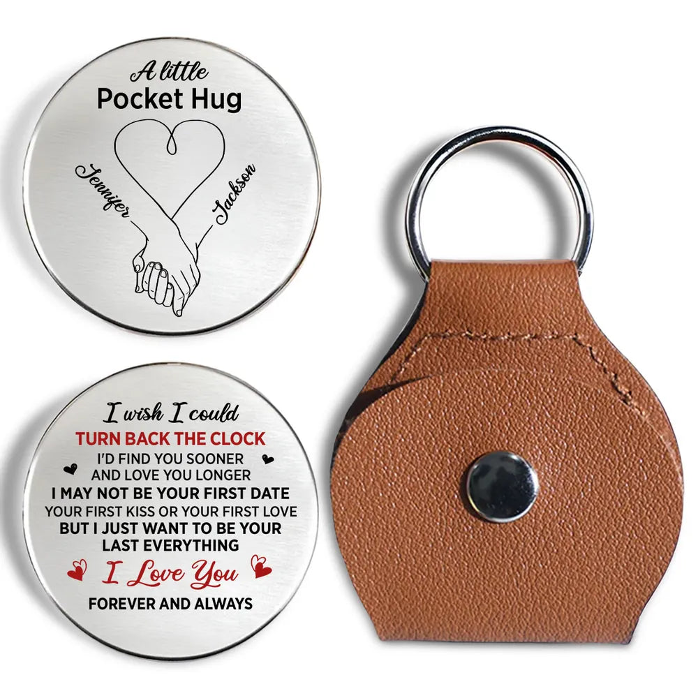 Personalized Pocket Hug Token Keychain for Couples - Sentimental Gift Keychain MagicInPrints