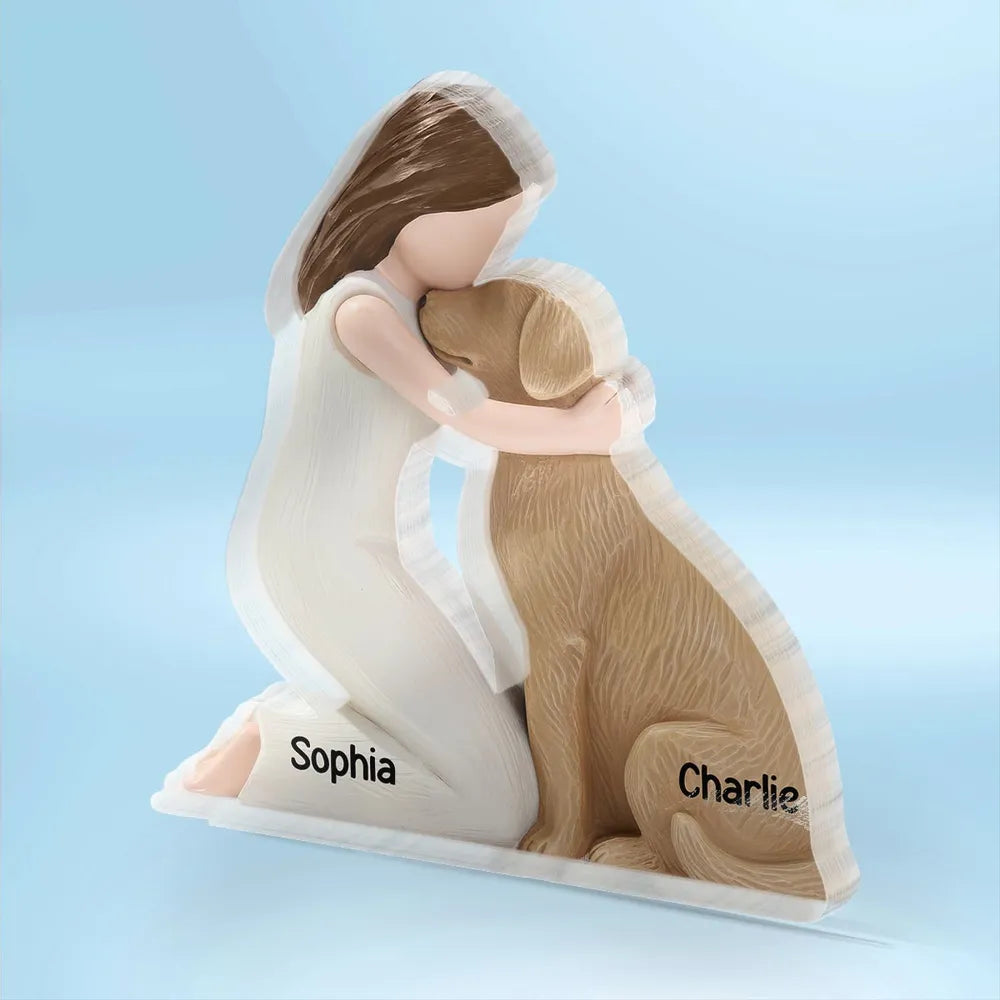 Personalized Acrylic Dog Lover Figurine for Pet Owners - Christmas Gift Plaque MagicInPrints