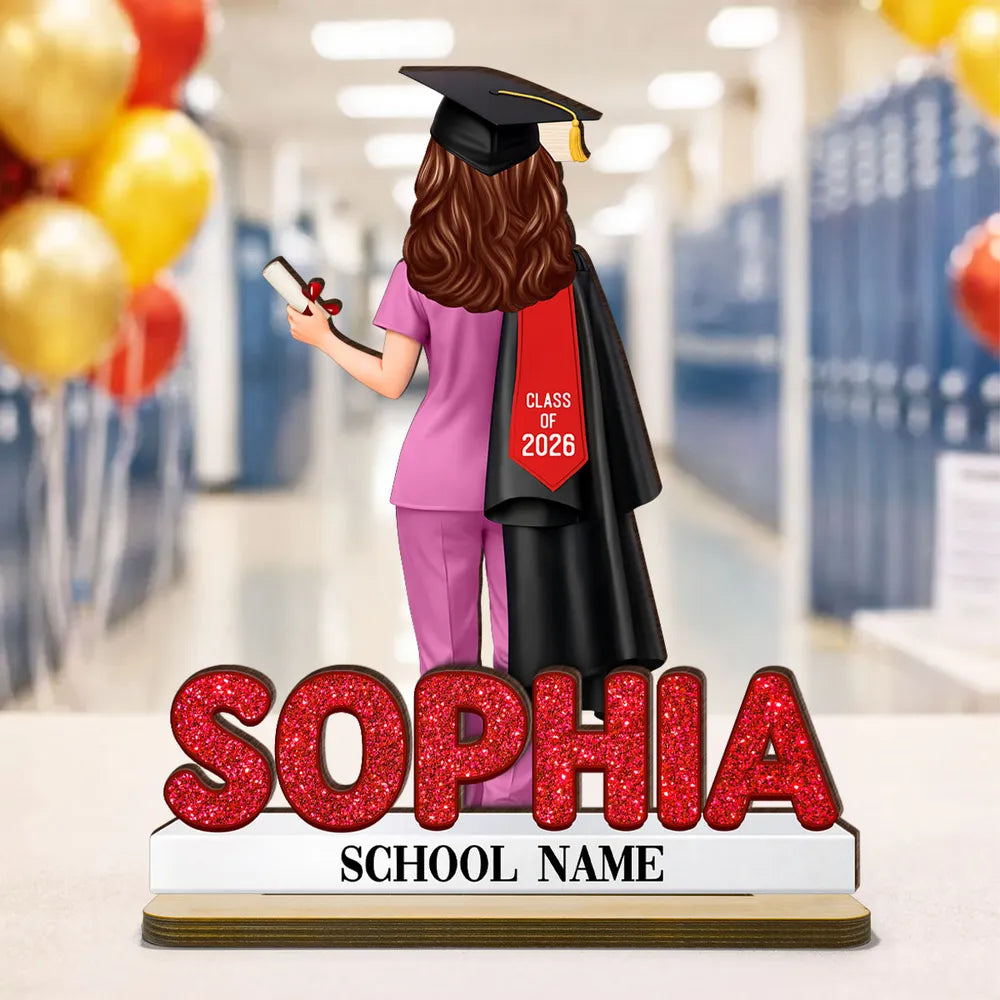 Custom Graduation Nurse Figurine for Class of 2026 - Personalized Gift Plaque MagicInPrints