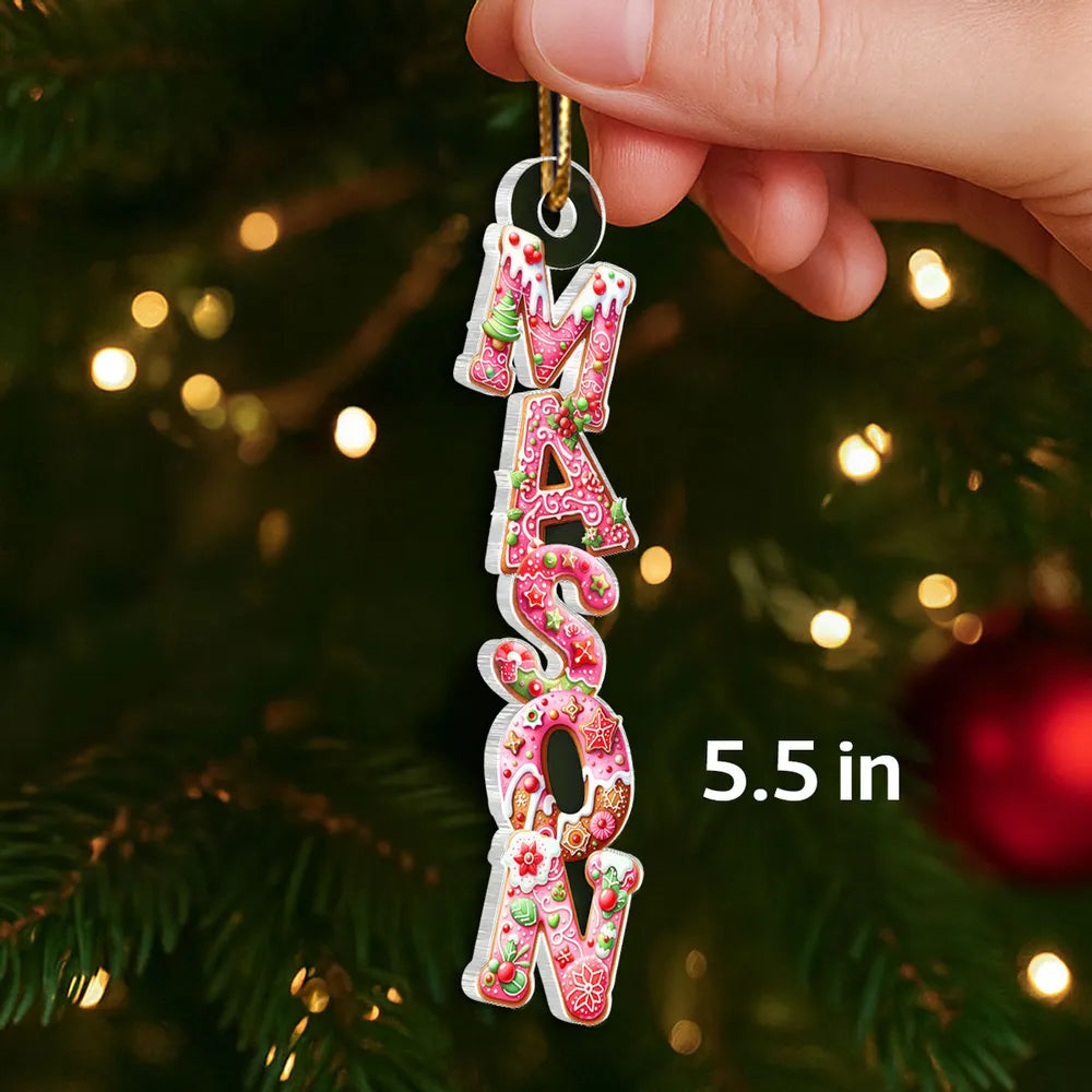 Personalized Christmas Name Ornaments for Kids - Festive Holiday Decor Ornament MagicInPrints