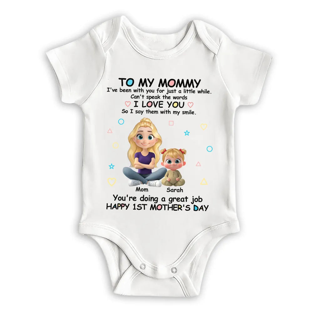 Personalized Baby Onesie for New Moms - First Mother's Day Gift Cloth MagicInPrints