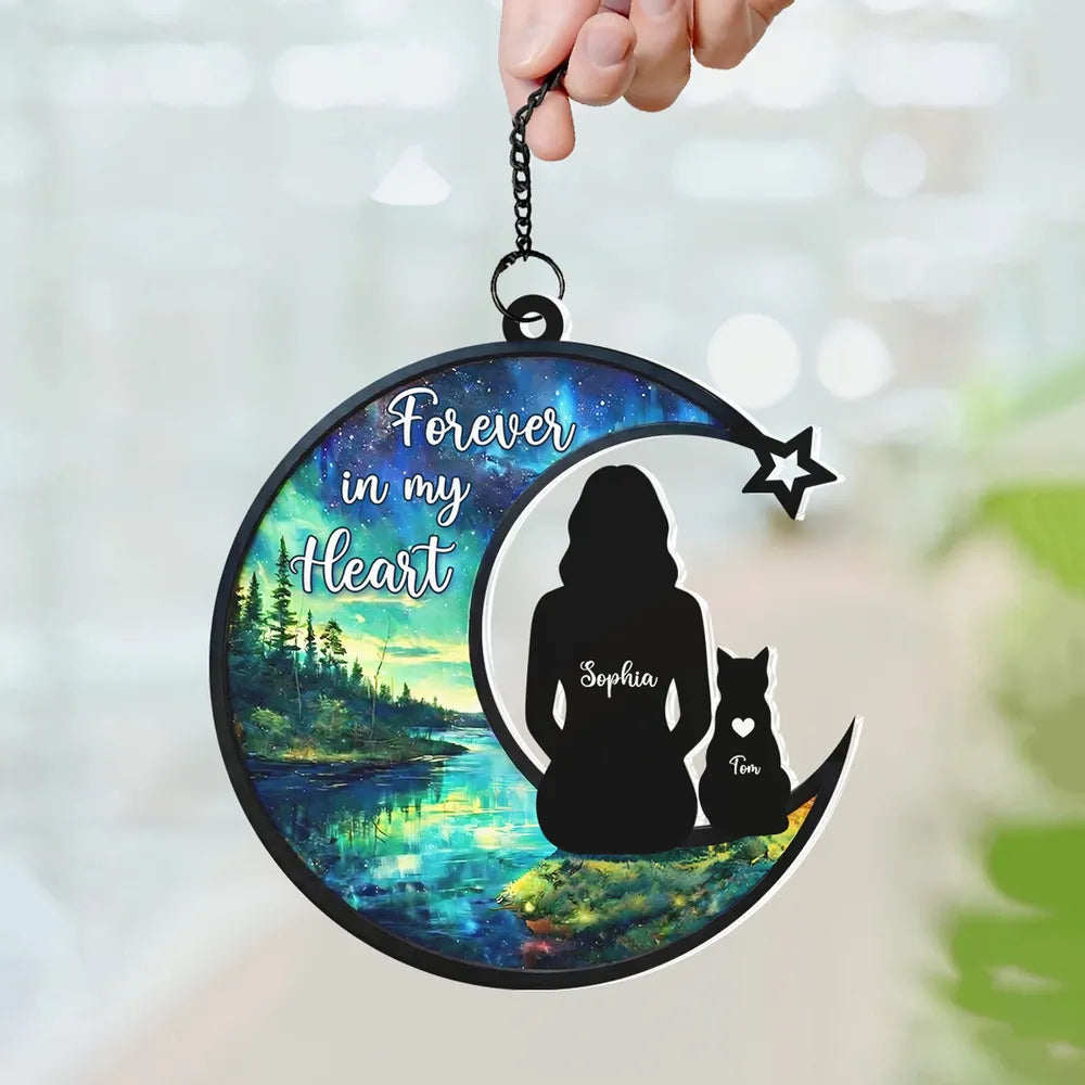 Personalized Memorial Ornament for Pet Lovers - Forever in My Heart Design Ornament MagicInPrints
