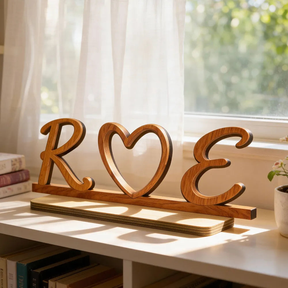 Personalized Wooden Love Sign Decor for Couples - Romantic Home Accent Plaque MagicInPrints