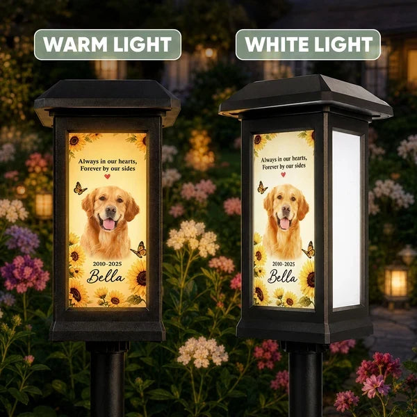 Personalized Solar Garden Stake Light Dog Memorial Tribute Gift