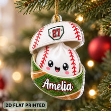 Load image into Gallery viewer, Personalized Acrylic Baseball Ornament Gift for Kids &amp; Grandkids
