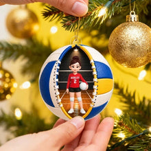 Load image into Gallery viewer, Personalized Volleyball Acrylic Ornament Custom Gift for Sports Families
