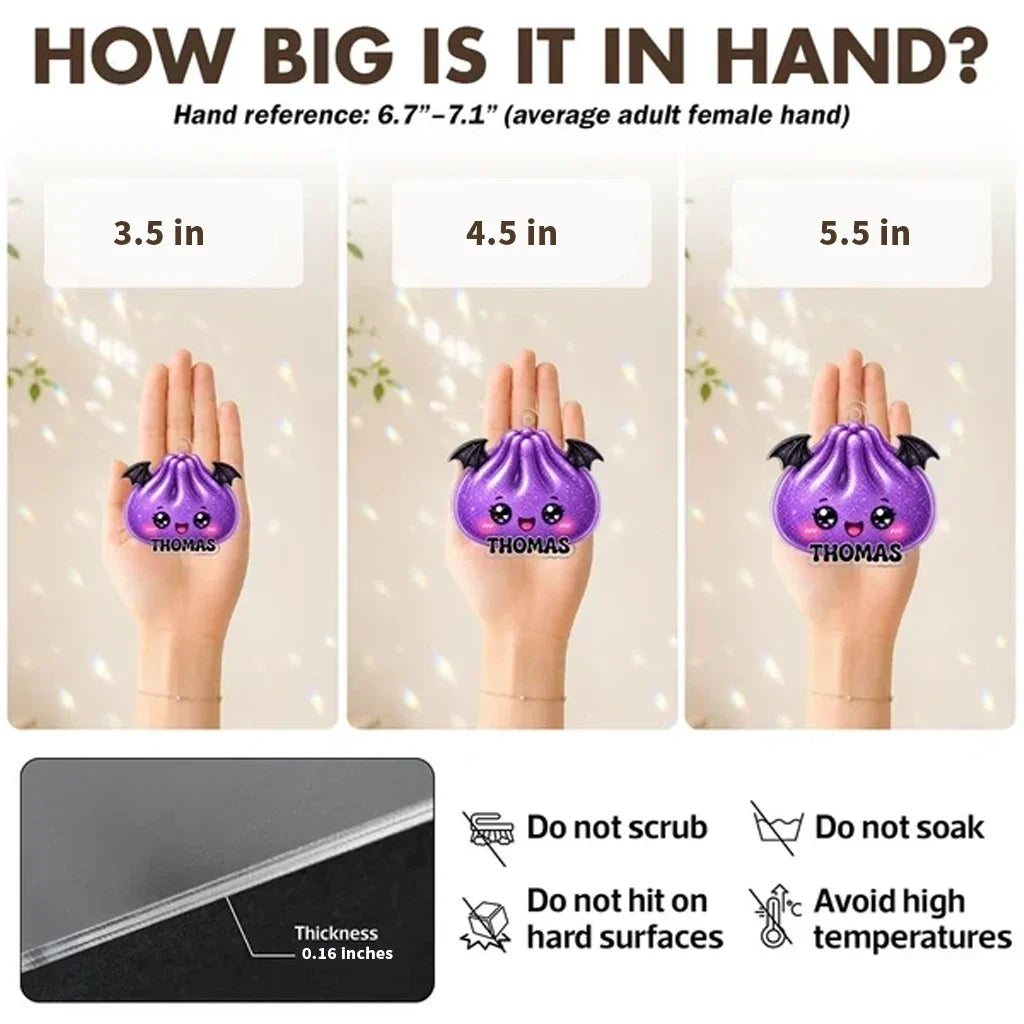 Personalized Halloween Dumpling Acrylic Ornament Gift for Kids