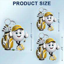 Load image into Gallery viewer, Personalized Acrylic Golf Ball Keychain Gift for Golfers

