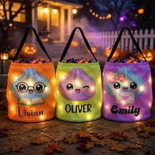 Load image into Gallery viewer, Personalized LED Trick or Treat Basket for Kids Halloween Gift
