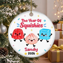 Load image into Gallery viewer, Personalized Ceramic Ornament Custom Name Kids Christmas Gift
