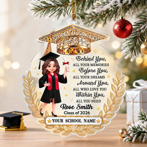 Personalized Graduation Ornament for Her Diploma Keepsake
