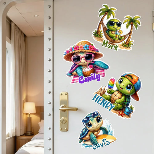 Personalized Acrylic Turtle Magnet Gift for Family Travelers