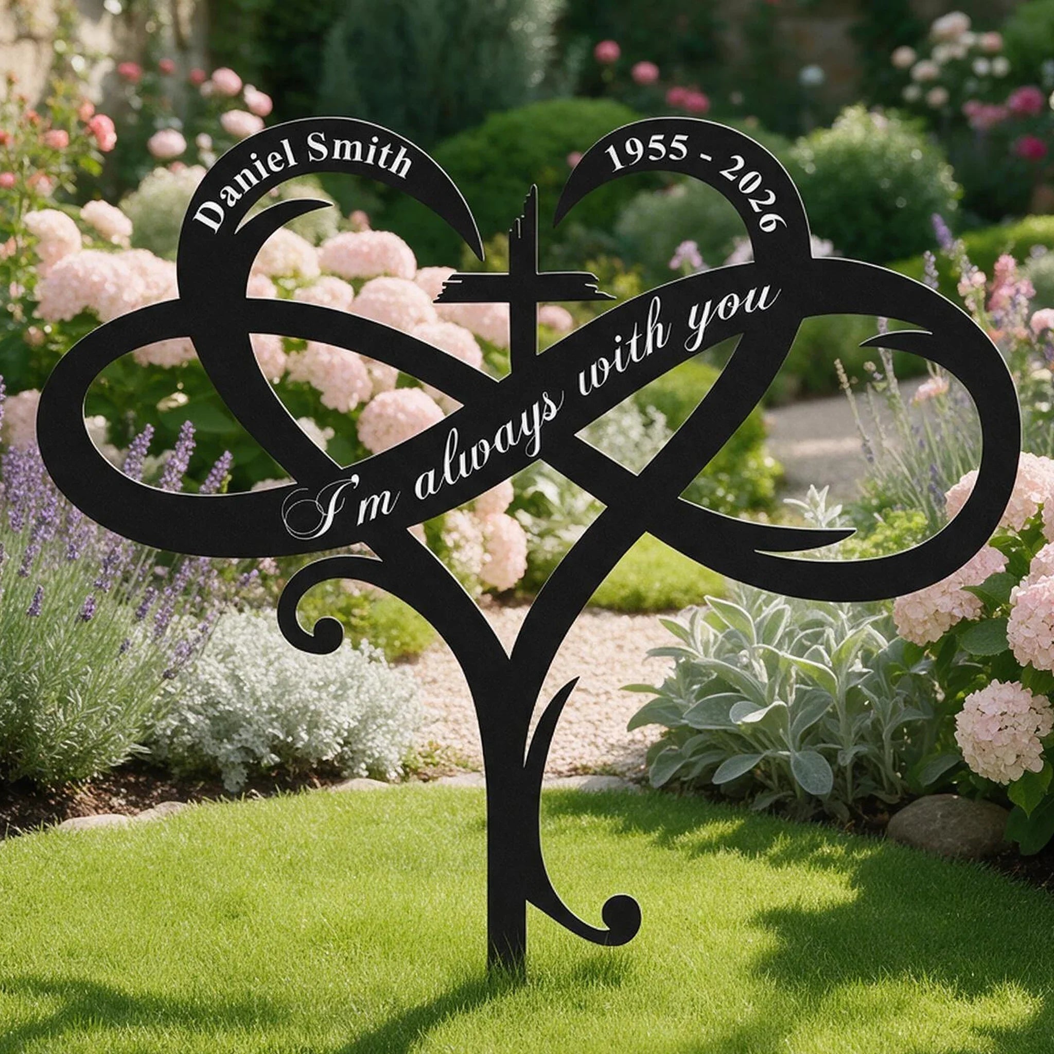 Personalized Metal Garden Stake Sympathy Gift for Family