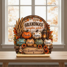 Load image into Gallery viewer, Personalized Wooden Plaque Fall Decor Gift for Grandma
