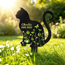 Load image into Gallery viewer, Personalized Metal Garden Stake Cat Memorial Gift for Pet Lovers
