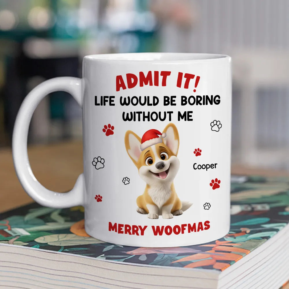 Custom Dog Lover Mug for Pet Owners - Merry Woofmas Gift Cup MagicInPrints