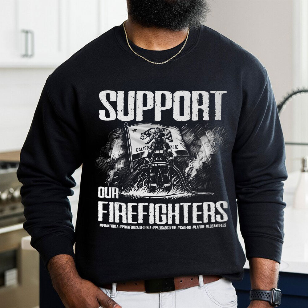 Support Our Firefighters T-Shirt - Pray for California Shirts PopCulturePrints