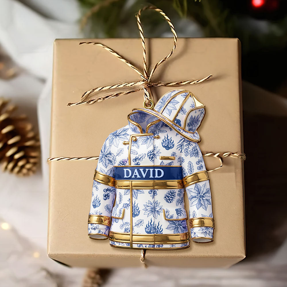 Toile de Jouy Firefighter Ornament - Personalized Gifts For Firefighter Ornament MagicInPrints