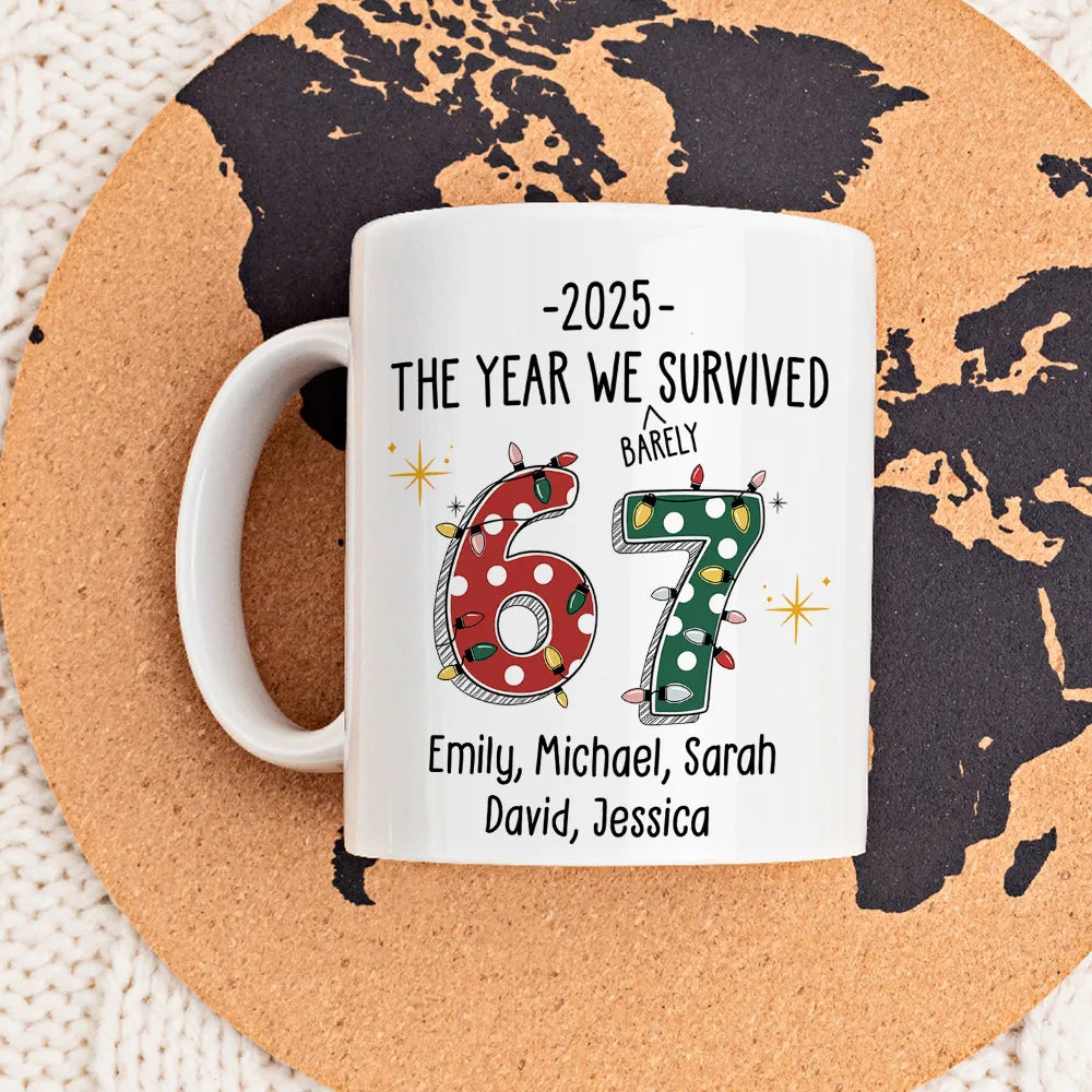 Personalized Christmas Mug for Family - 2025 Survival Year Gift Cup MagicInPrints
