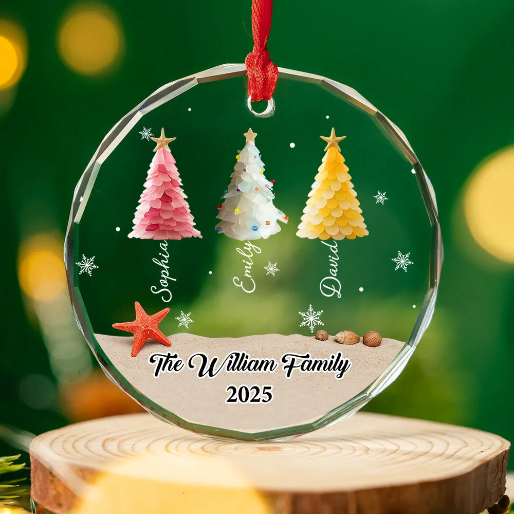 Personalized Family Christmas Ornament - Custom Names and Year - Holiday Decor Keepsake Ornament MagicInPrints