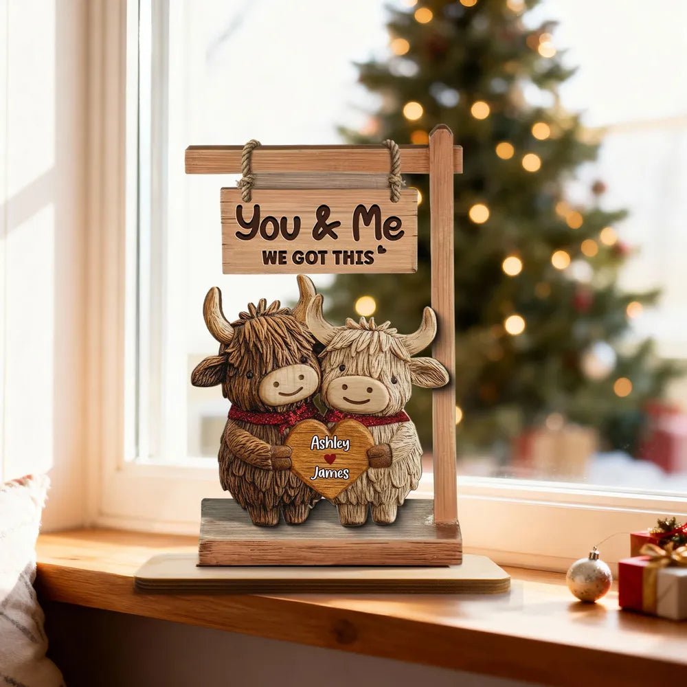Personalized Wooden Couple Figurine for Couples - Romantic Gift for Anniversary Plaque MagicInPrints