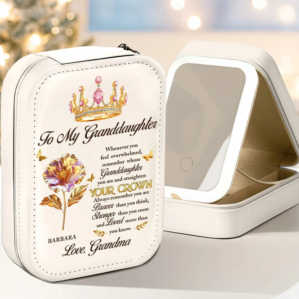 Personalized Jewelry Box for Granddaughter with Inspirational Message - Sentimental Gift Beauty Tools MagicInPrints