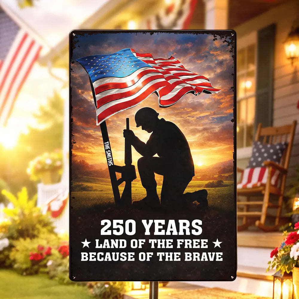 Personalized Patriotic Yard Sign for Veterans - Honor and Remembrance Sign MagicInPrints