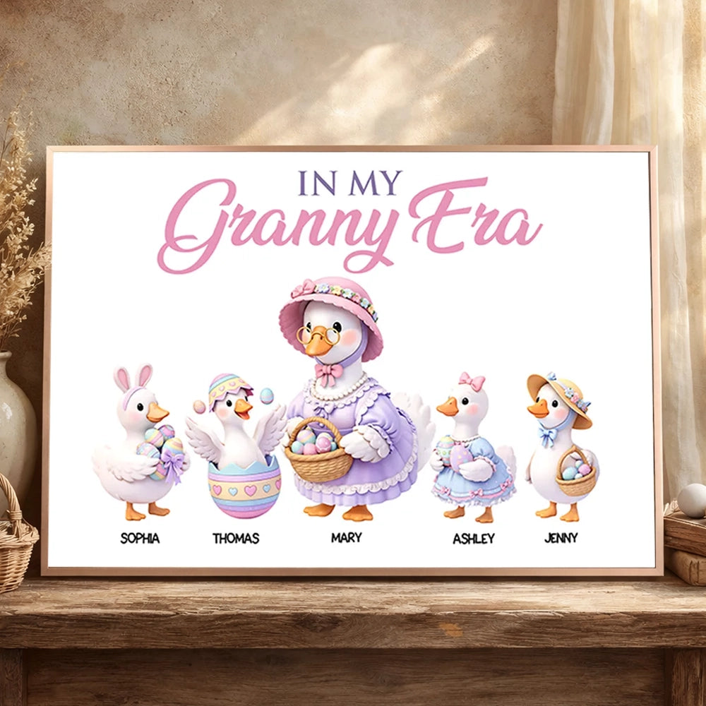 Custom Granny Duck Family Canvas for Grandparents - Sentimental Home Decor Poster or Canvas MagicInPrints