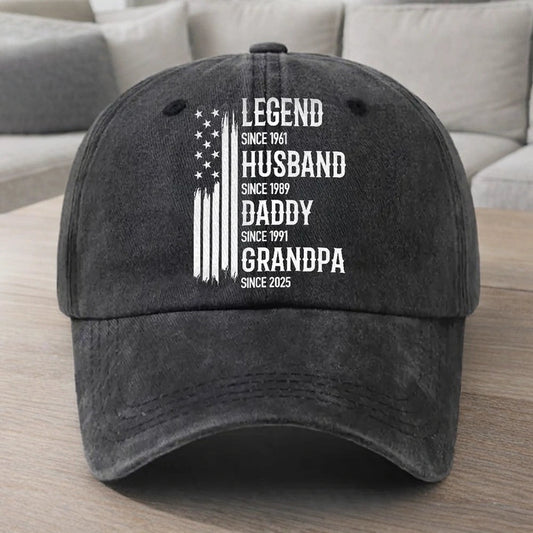Custom Embroidered Dad Hat for Men - Legend Husband Daddy Grandpa Gift Hat MagicInPrints