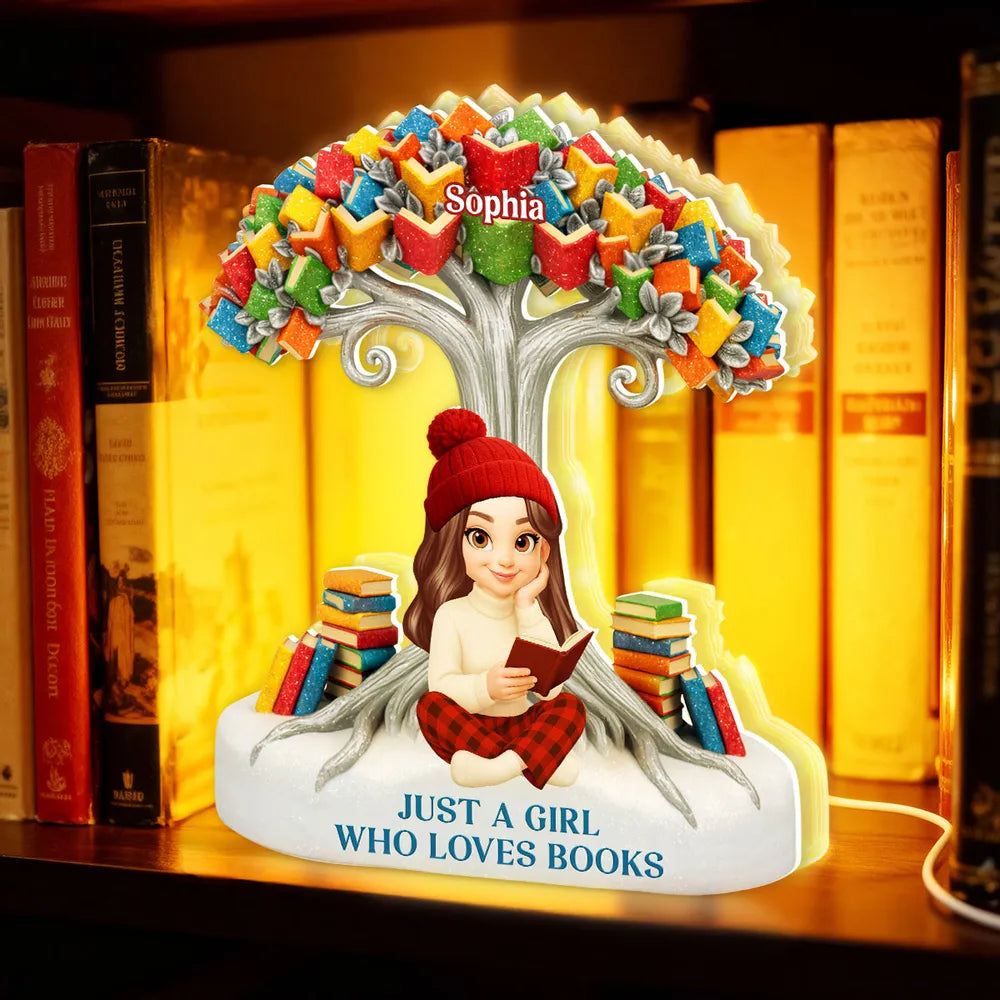 Personalized Book Lover LED Lamp for Readers - Decorative Home Accent Plaque MagicInPrints