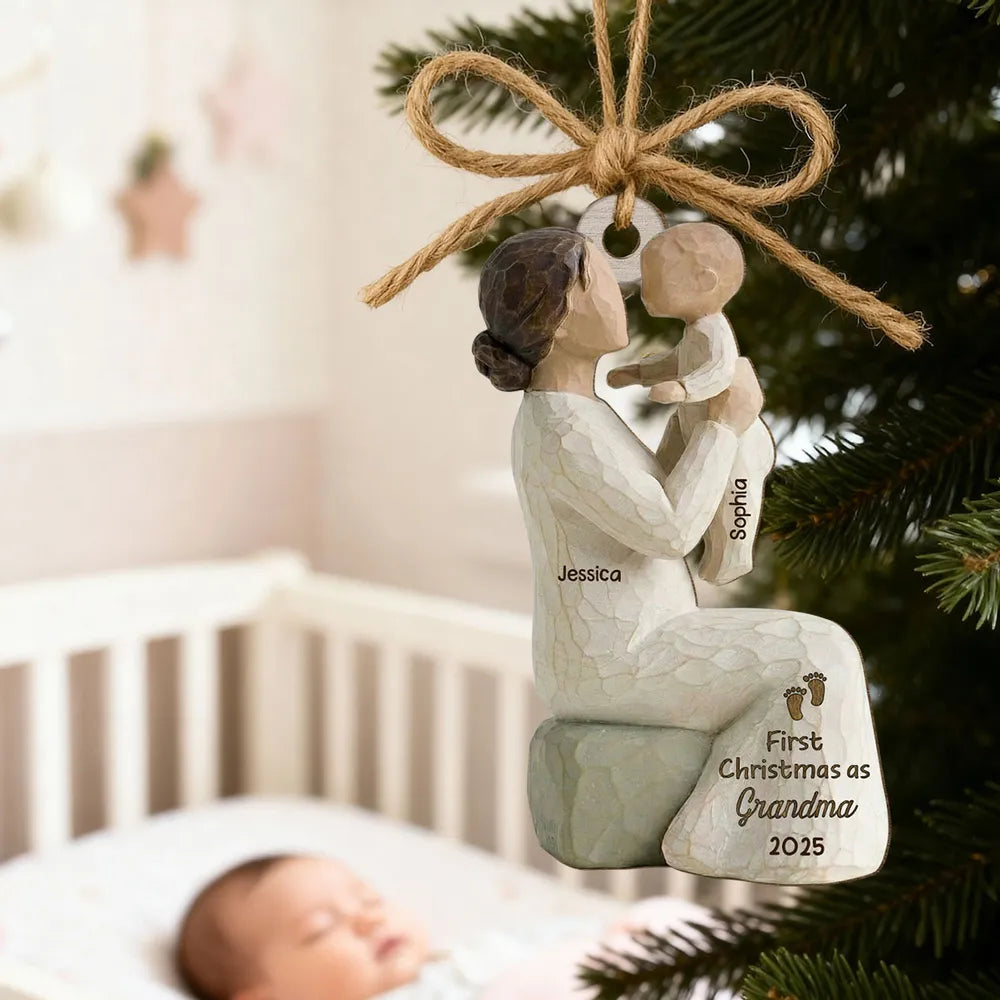 Personalized Christmas Ornament for Grandma - First Christmas Keepsake 2025 Ornament MagicInPrints