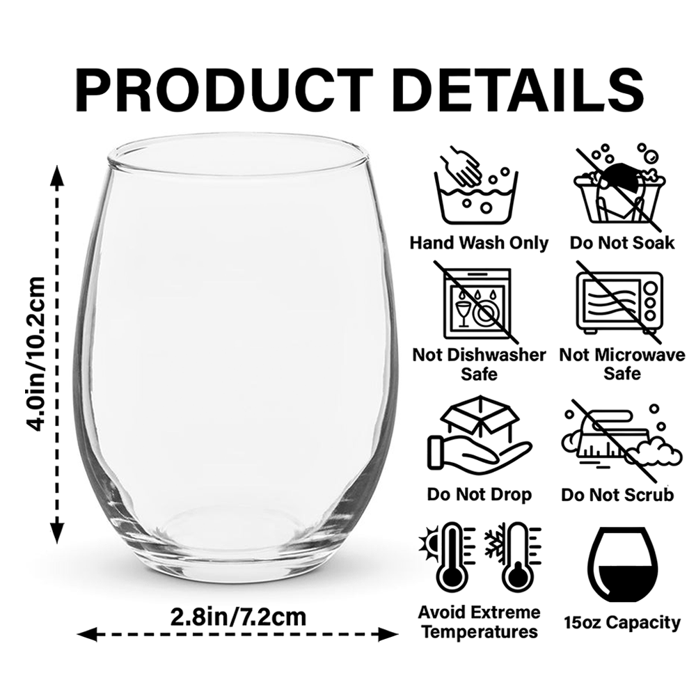 Personalized Dog Lover Stemless Wine Glass for Moms - Mother's Day Gift Cup MagicInPrints
