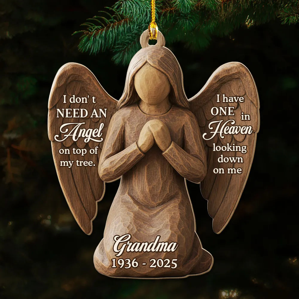 Personalized Memorial Angel Ornament for Grandma - Sentimental Christmas Keepsake Ornament MagicInPrints