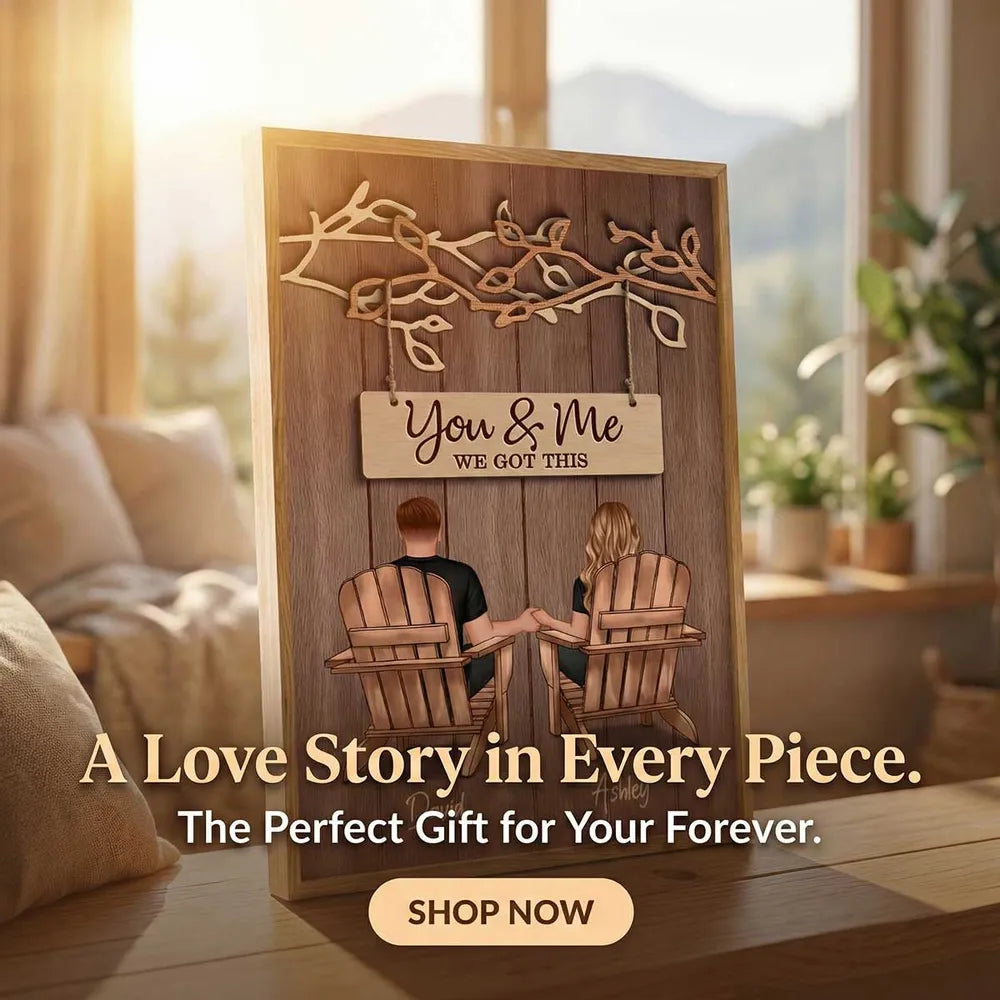 Personalized Couple Wooden Wall Art for Home Decor - Romantic Gift Poster or Canvas MagicInPrints