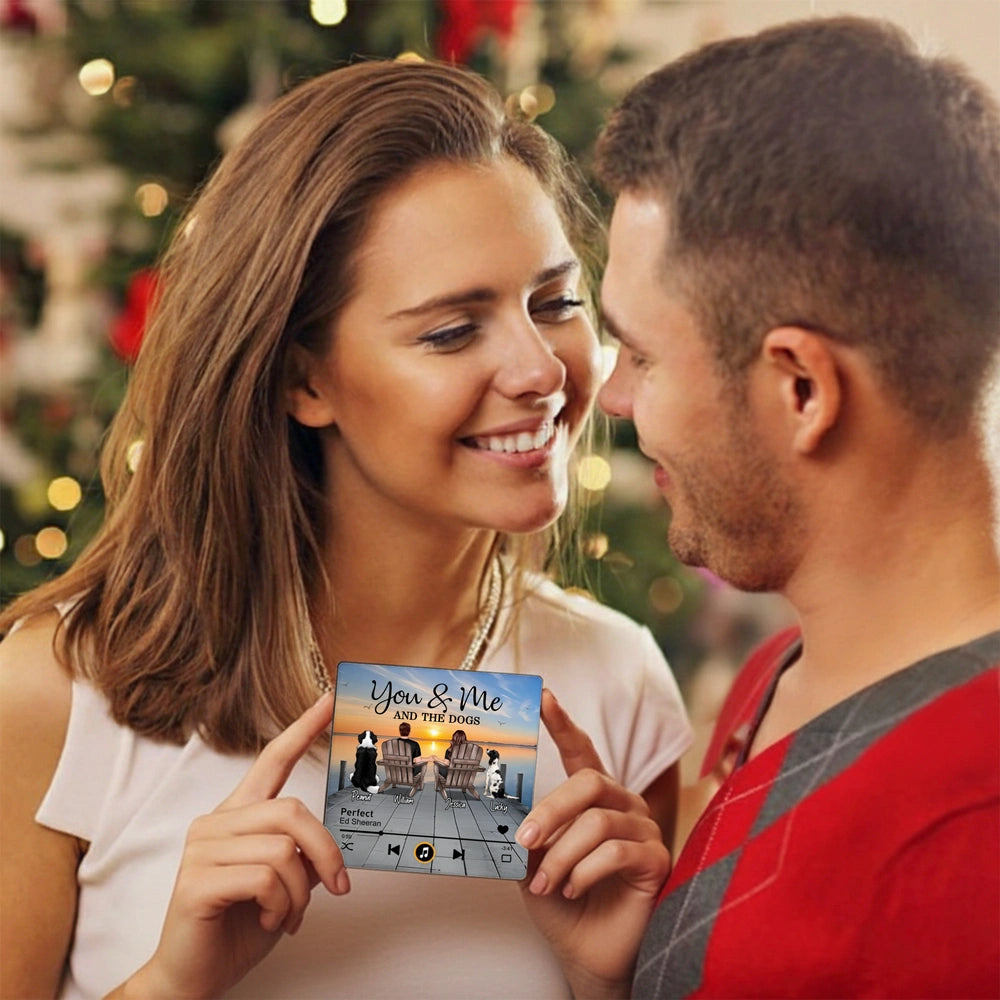 Personalized Music Plaque for Couples and Dogs - Romantic Gift Fridge Magnet MagicInPrints